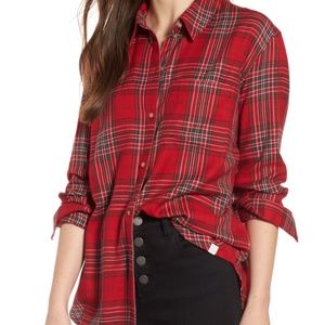 Treasure & Bond Tartan Boyfriend Shirt
